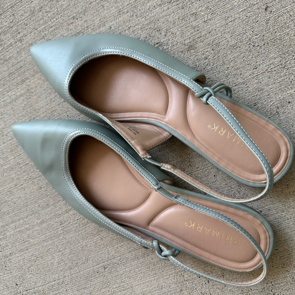 Primark Women's Mint Green Slingback Heels